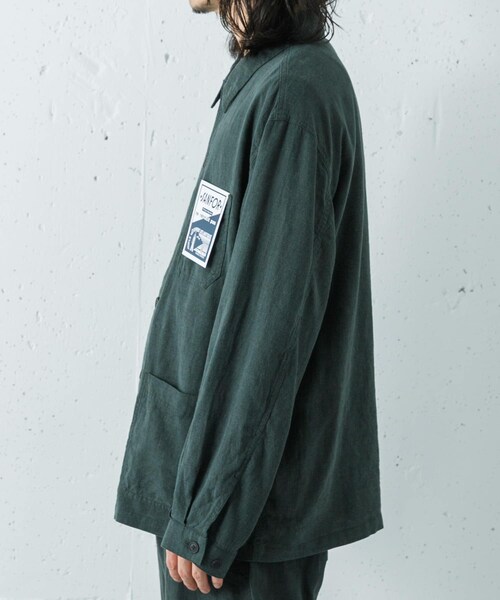 URBAN RESEARCH（アーバンリサーチ）の「『別注』LE VETEMENT ATLANTIQUE×URBAN RESEARCH　ワークジャケット（カバーオール・メンズ・D.GREEN/BLACK・M/L）」の20枚目の写真