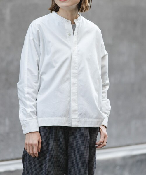 URBAN RESEARCH DOORS(アーバンリサーチドアーズ)の「FORK&SPOON ギボシコクーンロングスリーブシャツ(シャツ/ブラウス・レディース・OFF/BLACK CHK/BLUE ST・1)」の11枚目の写真