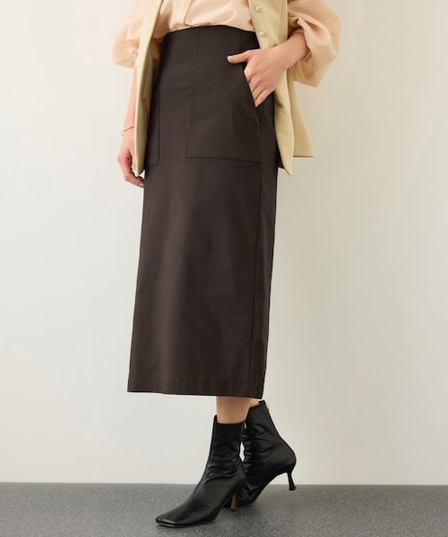 ROPE'（ロペ）の「[美人スカート]ハイストレッチポケット付きタイトスカート/26SS・イージーケア（スカート・レディース・ダークブラウン/サックス/ラベンダー/ネイビー・34/36/38/40）」の2枚目の写真