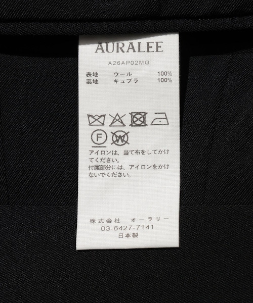 ADAM ET ROPE'(アダムエロペ)の「【AURALEE/オーラリー】LIGHT WOOL MAX GABARDINE SLACKS(スラックス・メンズ・ブラック/ダークブラウン・3/4/5)」の17枚目の写真