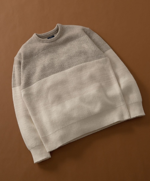 ITEMS URBANRESEARCH（アイテムズ アーバンリサーチ）の「リサイクルヤーン グラデーションニット（ニット/セーター・メンズ・BEG/GRY/BLK・M/L）」の3枚目の写真