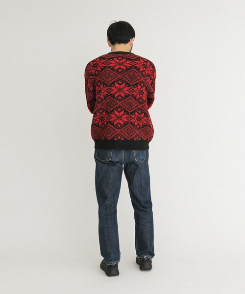 EKAL（エカル）の「ノルディックニットプルオーバー（ニット/セーター・メンズ・ブラウン/レッド・M/L）」の19枚目の写真