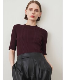 ELENDEEK | HALF SLEEVE RIB KT(ニット/セーター)
