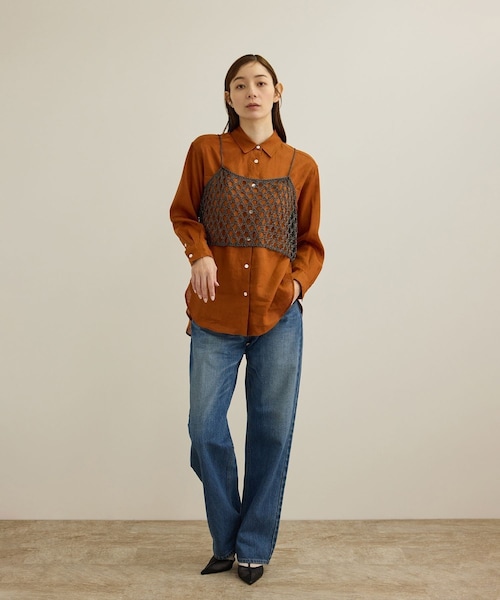 ROPE'（ロペ）の「ラメコードメッシュキャミソール/洗える（キャミソール・レディース・ゴールド/シルバー・F）」の8枚目の写真