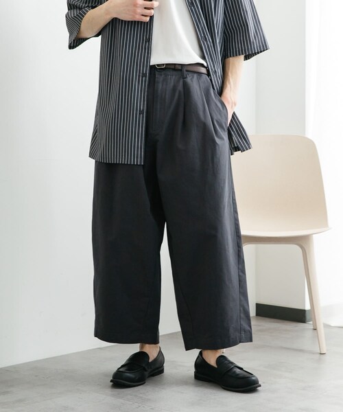 SENSE OF PLACE by URBAN RESEARCH（センスオブプレイスバイアーバンリサーチ）の「バレルレッグチノパンツ（チノパンツ・メンズ・L.MINT/CHARCOAL/BROWN・M/L）」の17枚目の写真