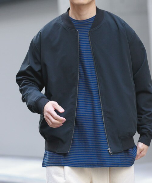 ITEMS URBANRESEARCH(アイテムズ アーバンリサーチ)の「TRストレッチ ジップアップブルゾン(ブルゾン・メンズ・BLK/GRY/BEG・M/L)」の7枚目の写真