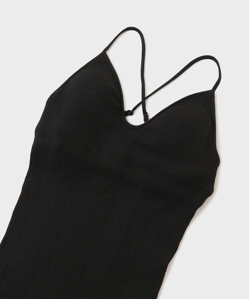 ROPE'(ロペ)の「【HAKUJI(ハクジ)】RANDOM RIB BRA CAMISOLE|ランダムリブ×ブラデザインキャミソール(キャミソール・レディース・ブラック/モスグリーン・F)」の13枚目の写真