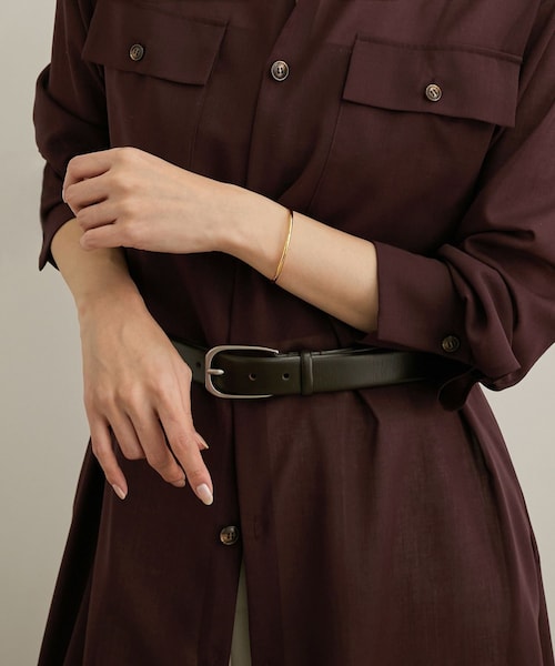 ROPE'（ロペ）の「【洗える】サファリシャツドレス（シャツワンピース・レディース・オフホワイト/ブラウン・36/38）」の15枚目の写真