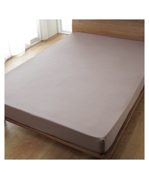 nissen（ニッセン）の「綿１００％サテン織りベッドシーツ（マットレス用）（寝具・メンズ・ピンク/ライラック/シックブルー/アイボリー/モダングレー・シングル(まち幅30cm)/セミダブル(まち幅30cm)/ダブル(まち幅30cm)/クイーン(まち幅30cm)/シングル(まち幅40cm)/セミダブル(まち幅40cm)/ダブル(まち幅40cm)/クイーン(まち幅40cm)）」の3枚目の写真