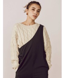 EVRIS | ショートラメケーブルニット(ニット/セーター)