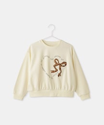 ROPE' PICNIC（ロペピクニック）の「【KIDS/キッズ】ハート リボーンモチーフ 裏毛プルオーバー（スウェット）」