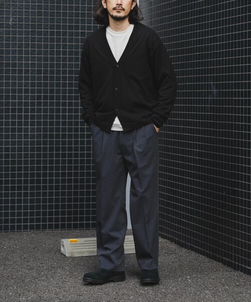 ITEMS URBANRESEARCH（アイテムズ アーバンリサーチ）の「SILK×WOOL MIXニットカーディガン（カーディガン/ボレロ・メンズ・BGD/NVY/BLK・M/L）」の8枚目の写真