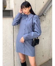 EMODA | ビッグカラーシャツワンピース(ワンピース)