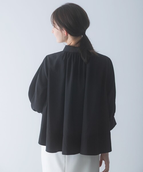 URBAN RESEARCH ROSSO（アーバンリサーチロッソ）の「ウォッシャブルブライトローンシャツブラウス（シャツ/ブラウス・レディース・OFF WHITE/BLACK/SAX・Free）」の13枚目の写真