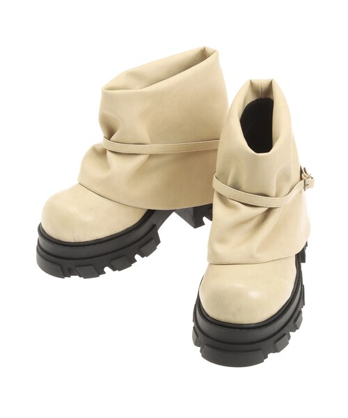 EMODA（エモダ）の「カバールーズローブーツ（その他シューズ・レディース・アイボリー/ブラック・S/M/L）」の6枚目の写真