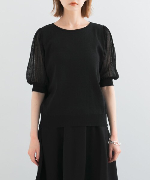 URBAN RESEARCH ROSSO（アーバンリサーチロッソ）の「ドッキングシアープリーツスリーブプルオーバー（ニット/セーター・レディース・OFF WHITE/L/BEIGE/BLACK/MUSCAT・FREE）」の21枚目の写真