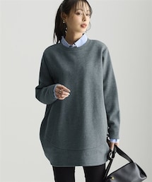 nissen | 綿100％裏起毛スウェットゆるシルエットコクーンチュニック(抗菌防臭・毛玉防止・静電気防止)＜大きいサイズ有＞(チュニック)