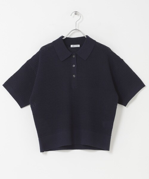 URBAN RESEARCH DOORS(アーバンリサーチドアーズ)の「FORK&SPOON 透かし編みニットポロ(ポロシャツ・レディース・IVORY/NAVY/ORANGERED・1)」の20枚目の写真
