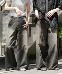 SENSE OF PLACE by URBAN RESEARCH | 『ユニセックス』ヴィンテージライクデニムワイドパンツ(デニムパンツ)