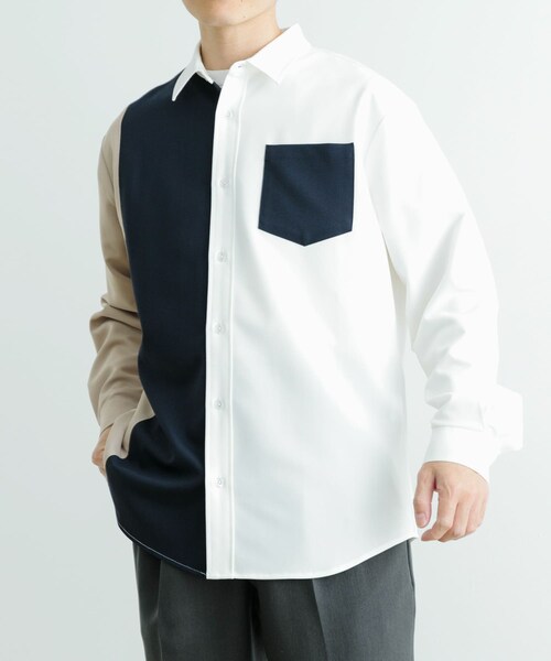 ITEMS URBANRESEARCH（アイテムズ アーバンリサーチ）の「Vertical Switch 長袖シャツ（シャツ/ブラウス・メンズ・L.BLU/WHT/BLU・M/L）」の15枚目の写真