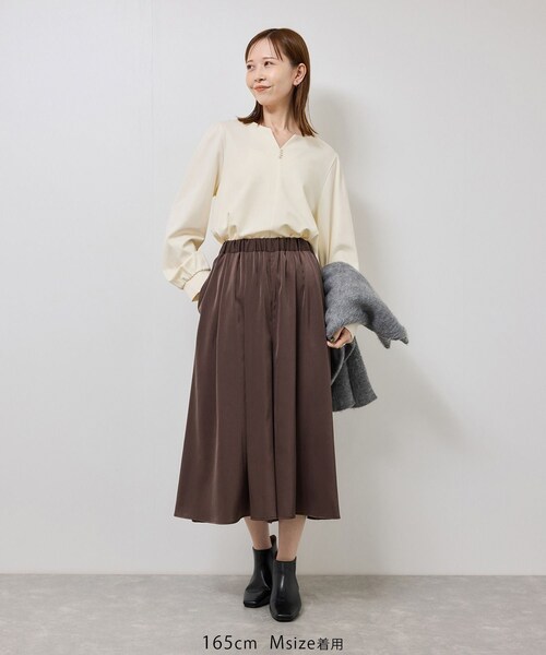 ROPE' PICNIC（ロペピクニック）の「イージースカーチョ/着丈が選べる（その他パンツ・レディース・チャコール/ダークブラウン/ベージュ・M/MT）」の21枚目の写真