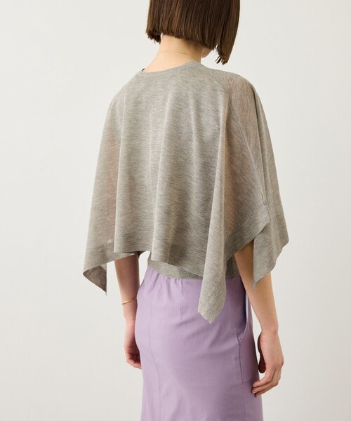 ROPE'(ロペ)の「LEVITA レイヤードニットプルーオーバー(ケープ×タンクトップ)/接触冷感・イージーケア(Tシャツ/カットソー・レディース・ブラック/ベージュ・F)」の18枚目の写真