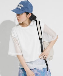 EKAL | 『UR TECH ひやサラクール』メッシュレイヤードT-SHIRTS(Tシャツ/カットソー)