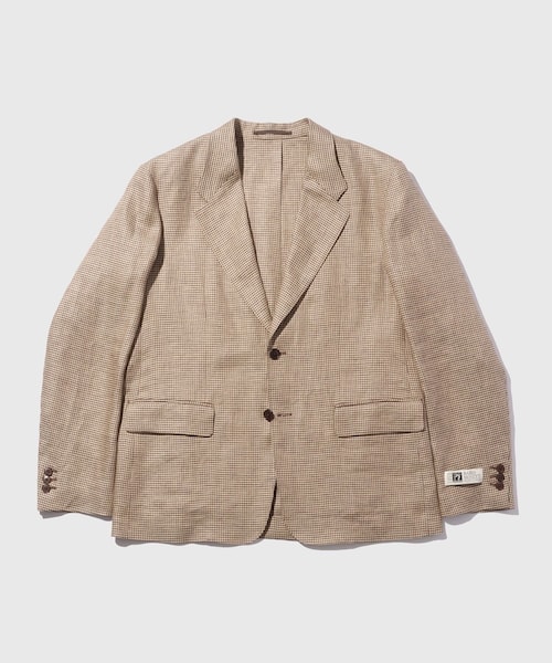 ADAM ET ROPE'（アダムエロペ）の「リネンブレザー（テーラードジャケット・メンズ・ブラック/ベージュ系・L/M）」の4枚目の写真