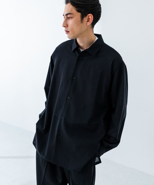 URBAN RESEARCH（アーバンリサーチ）の「『別注』ATON×URBAN RESEARCH　OVERSIZED SHIRTS（シャツ/ブラウス・メンズ・075NAV/IND/004CHA・4/6）」の8枚目の写真