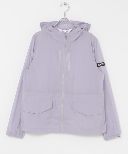 THE GOODLAND MARKET（ザグッドランドマーケット）の「AIGLE　超軽量 撥水 UVカット フーディショートジャケット（テーラードジャケット・レディース・LAIT/LILAS・36/38）」の2枚目の写真