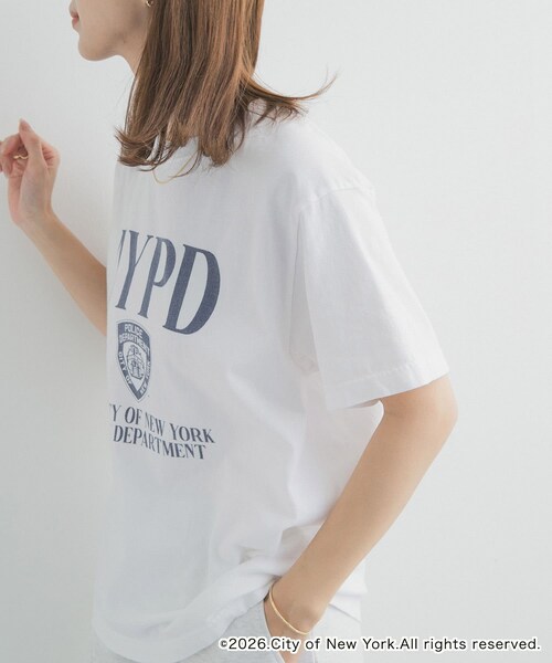 URBAN RESEARCH DOORS（アーバンリサーチドアーズ）の「『別注』GOOD ROCK SPEED×DOOS　NYC NYPD T-SHIRTS（Tシャツ/カットソー・レディース・ホワイト/ブラック/アッシュ/イエロー・One）」の8枚目の写真