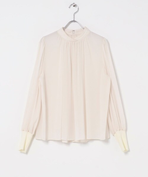 URBAN RESEARCH ROSSO（アーバンリサーチロッソ）の「ハイネックボリュームスリーブブラウス（シャツ/ブラウス・レディース・IVORY/BLACK DOT/PINK・Free）」の4枚目の写真