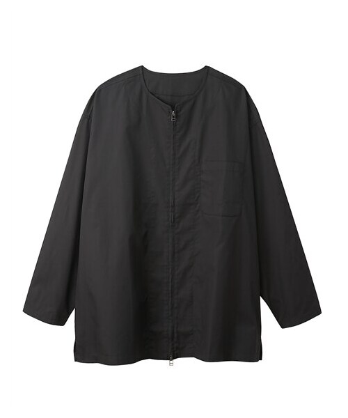 nissen（ニッセン）の「ダブルジップシャツカーディガン【大きいサイズ】（シャツ/ブラウス・メンズ・ブラック/グレー・3L/4L/5L/6L/8L/10L）」の7枚目の写真