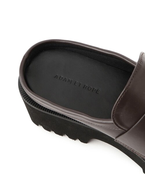 ADAM ET ROPE'(アダムエロペ)の「【サステナブル】ラウンドローファークロッグ(ローファー・レディース・ブラック/ダークブラウン・36.0/37.0/38.0)」の21枚目の写真