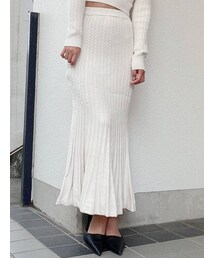 GYDA | 【SETUP着用可】マーメイドケーブルニットスカート(スカート)
