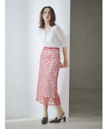 dazzlin | 【藤井サチコラボ】マーガレットフラワータイトスカート(スカート)