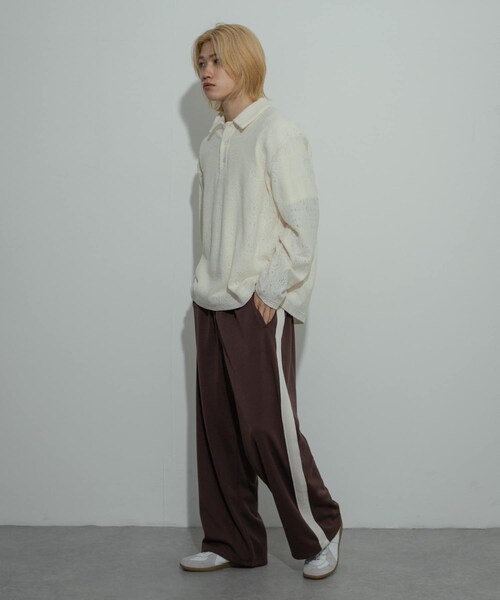 SENSE OF PLACE by URBAN RESEARCH（センスオブプレイスバイアーバンリサーチ）の「シアーペイズリーポロシャツ（ポロシャツ・メンズ・IVORY/CHARCOAL/BROWN・M/L）」の10枚目の写真