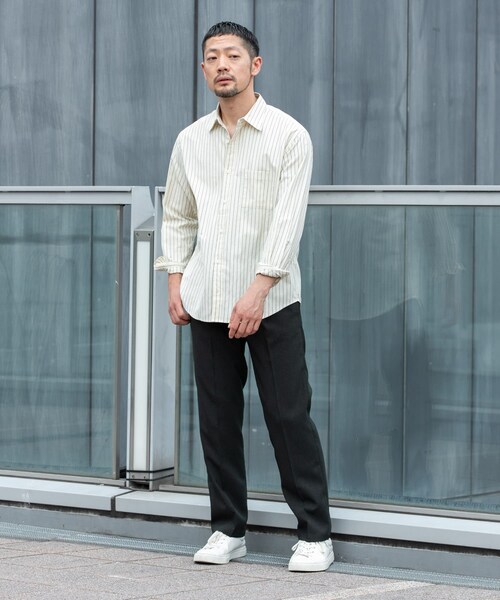 URBAN RESEARCH ROSSO(アーバンリサーチロッソ)の「『WEB限定』『イージーケア』『XLサイズあり』アーバンリラックスリネンシャツ(シャツ/ブラウス・メンズ・WHITE/BLACK/KHAKI/BLUE/IVORY ST/NAVY ST・S/M/L/XL)」の14枚目の写真