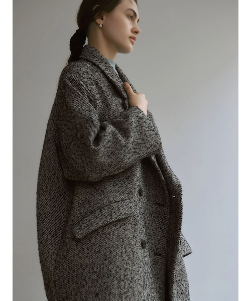 LAGUNAMOON（ラグナムーン）の「ネップツイードオーバージャケットコート（その他アウター・レディース・ミックス/ベージュ・F）」の5枚目の写真