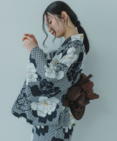 SENSE OF PLACE by URBAN RESEARCH(センスオブプレイスバイアーバンリサーチ)の「『WEB/一部店舗限定』『接触冷感/速乾』ワンピース浴衣4点セットA(その他・レディース・ブドウ/牡丹/鉄線/サクラ・One)」の16枚目の写真