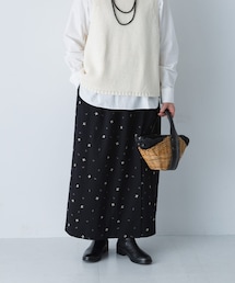 かぐれ | ツバメ刺繍ラップスカート(スカート)