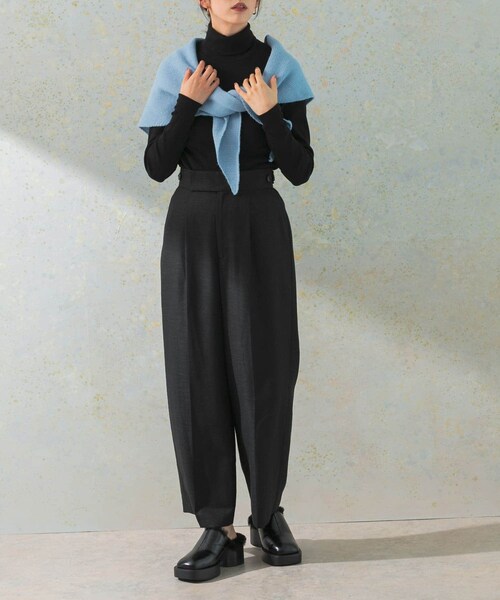 URBAN RESEARCH ROSSO（アーバンリサーチロッソ）の「ハイウエストツイードワイドパンツ（その他パンツ・レディース・BLACK/BEIGE/MINT・36/38）」の7枚目の写真