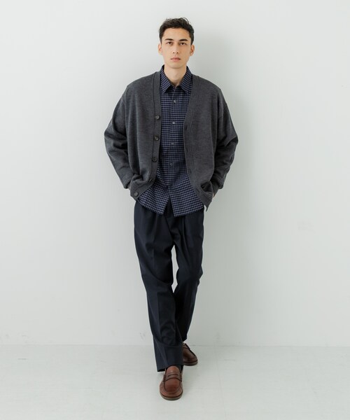 URBAN RESEARCH（アーバンリサーチ）の「CASH FEEL W/MID CARDIGAN（カーディガン/ボレロ・メンズ・BLACK/CHARCOAL/BROWN・M/L）」の8枚目の写真