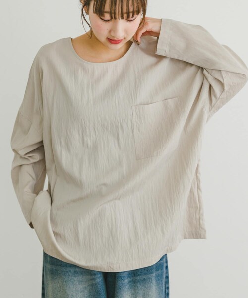 ITEMS URBANRESEARCH（アイテムズ アーバンリサーチ）の「ポケットTブラウス（シャツ/ブラウス・レディース・BLK/GREGE/MNT・FREE）」の11枚目の写真