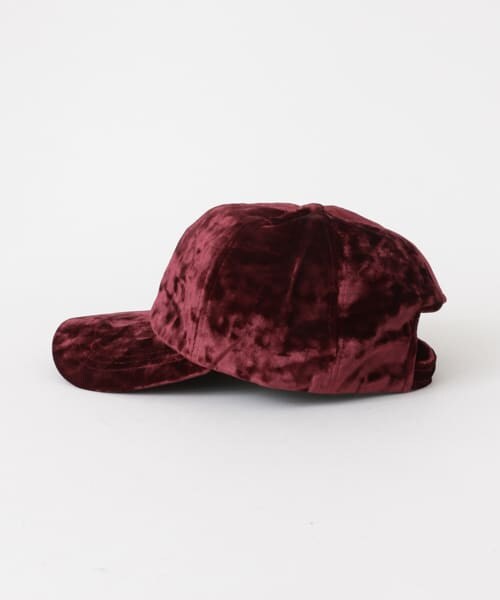 SENSE OF PLACE by URBAN RESEARCH(センスオブプレイスバイアーバンリサーチ)の「クラッシュベロアキャップ∴(キャップ・レディース・BORDEAUX/BLACK/BEIGE・one/One)」の6枚目の写真