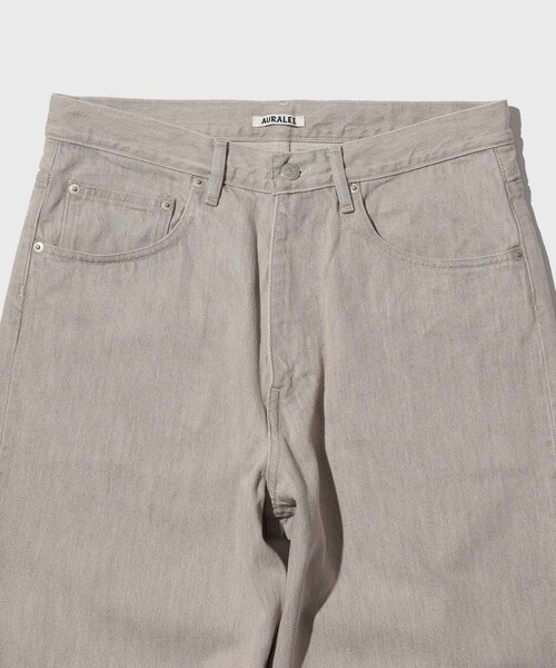 ADAM ET ROPE'(アダムエロペ)の「【AURALEE/オーラリー】FADED HARD TWIST BROWN DENIM WIDE PANTS(デニムパンツ・メンズ・ライトグレー・28/30/32/34)」の6枚目の写真