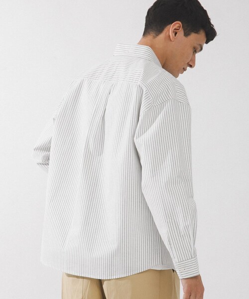 URBAN RESEARCH Sonny Label（アーバンリサーチサニーレーベル）の「抗菌オックスボタンダウンオーバーシャツ（シャツ/ブラウス・メンズ・オフ/サックス/オフストライプ・M/L/XL）」の7枚目の写真