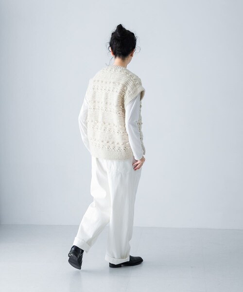 かぐれ（カグレ）の「ネパールハンドニットベスト（ベスト・レディース・IVORY・FREE）」の6枚目の写真