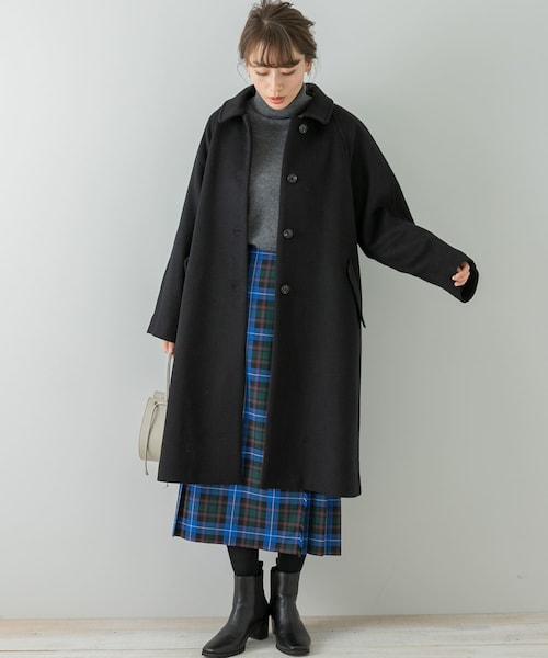 URBAN RESEARCH Sonny Label（アーバンリサーチサニーレーベル）の「ステンカラーウールコート（ステンカラーコート・レディース・ブルー/サンドベージュ/ブラック・FREE）」の7枚目の写真