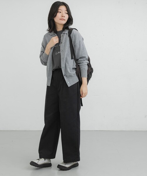 EKAL（エカル）の「ウールハイゲージニットカーディガン（カーディガン/ボレロ・レディース・ベージュ/モクグレー/ブラック・one）」の20枚目の写真